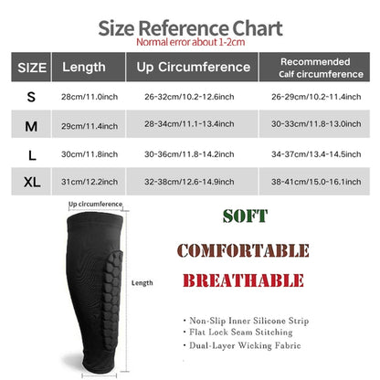1 Pair Honeycomb Pattern Football Leg Sleeves, Anti-Slip Compression Leg Sleeves, Football Sports Accessories, Provide Support For Football Training