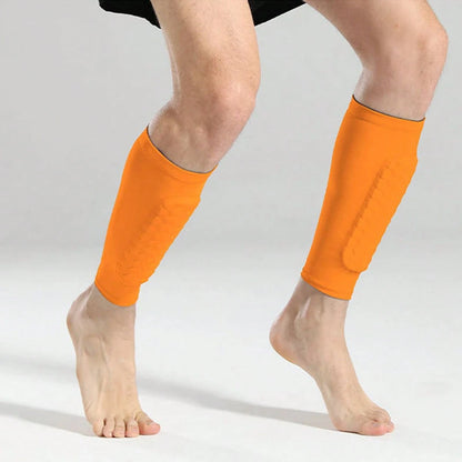 1 Pair Honeycomb Pattern Football Leg Sleeves, Anti-Slip Compression Leg Sleeves, Football Sports Accessories, Provide Support For Football Training
