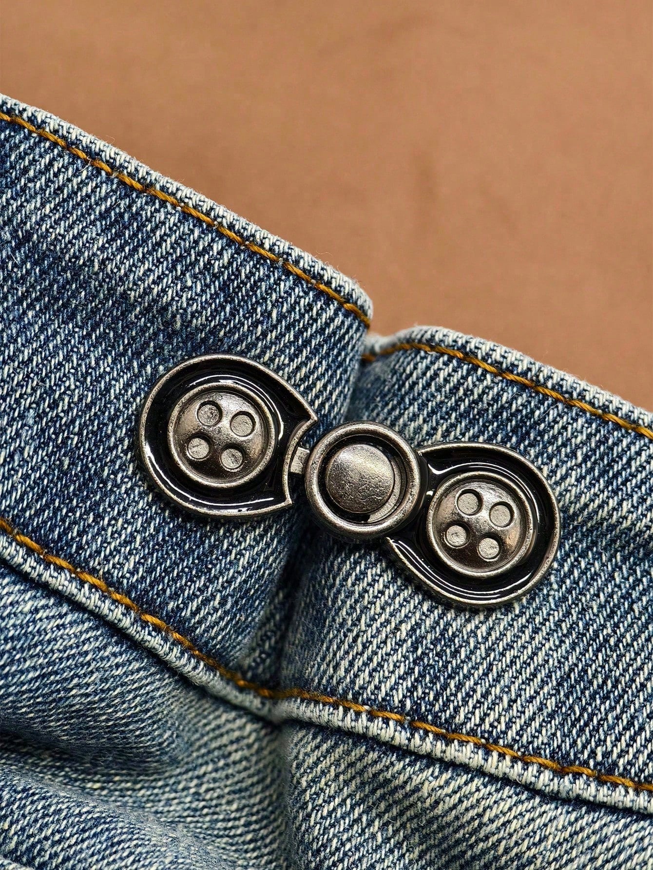 1 Pair Of No-Sewing Buttons, Adjustable And Removable Waist Button For Jeans, Skirts, Trousers- Great Tool To Change Waist Size Without Making Holes