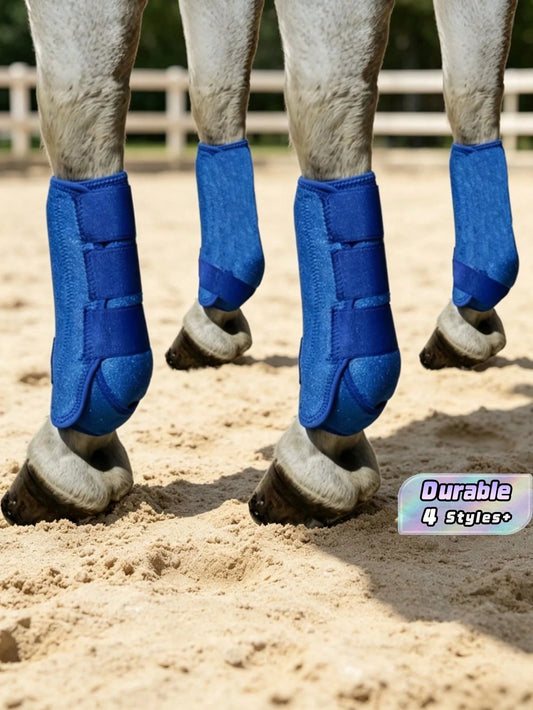 1 Pair Pack Professional Equestrian Leg Guards Made Of Carefully Selected Odor-Free PU Fabric. The Gentle Material Provides Gentle Care For The Soft Leg Tissues Of Foals And Adult Horses