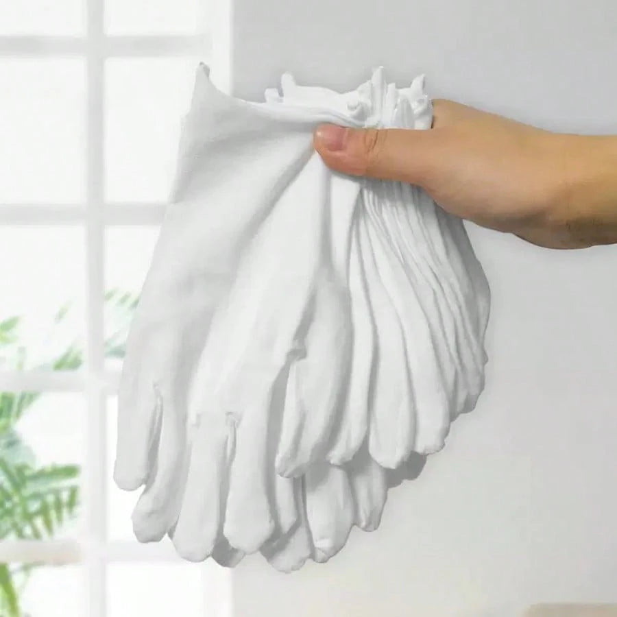 1 Pair White Gloves, Thin Fabric Jewelry Working Gloves, Wholesale Gardening, Labor Protection Gloves