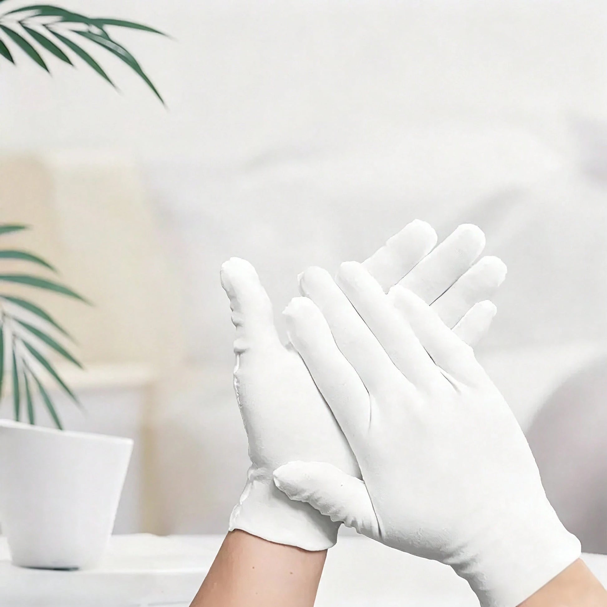 1 Pair White Gloves, Thin Fabric Jewelry Working Gloves, Wholesale Gardening, Labor Protection Gloves