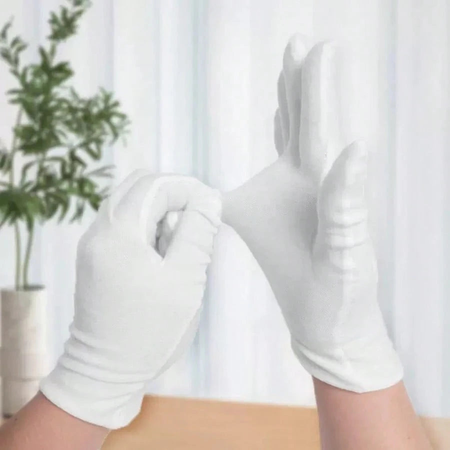 1 Pair White Gloves, Thin Fabric Jewelry Working Gloves, Wholesale Gardening, Labor Protection Gloves