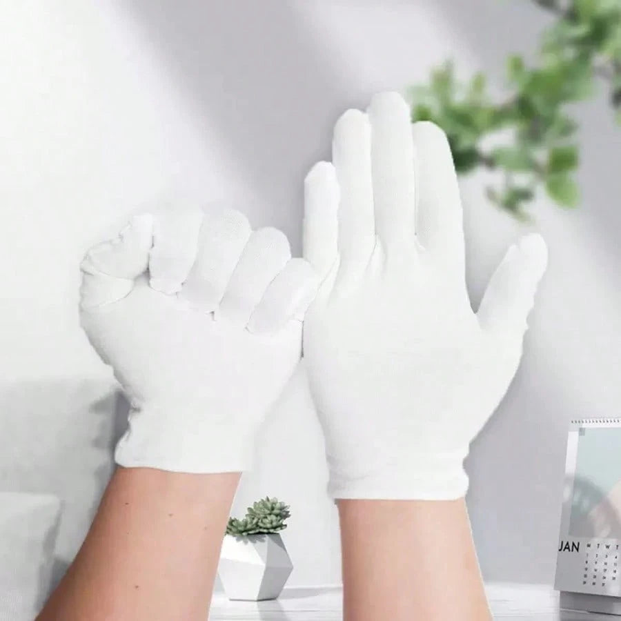 1 Pair White Gloves, Thin Fabric Jewelry Working Gloves, Wholesale Gardening, Labor Protection Gloves