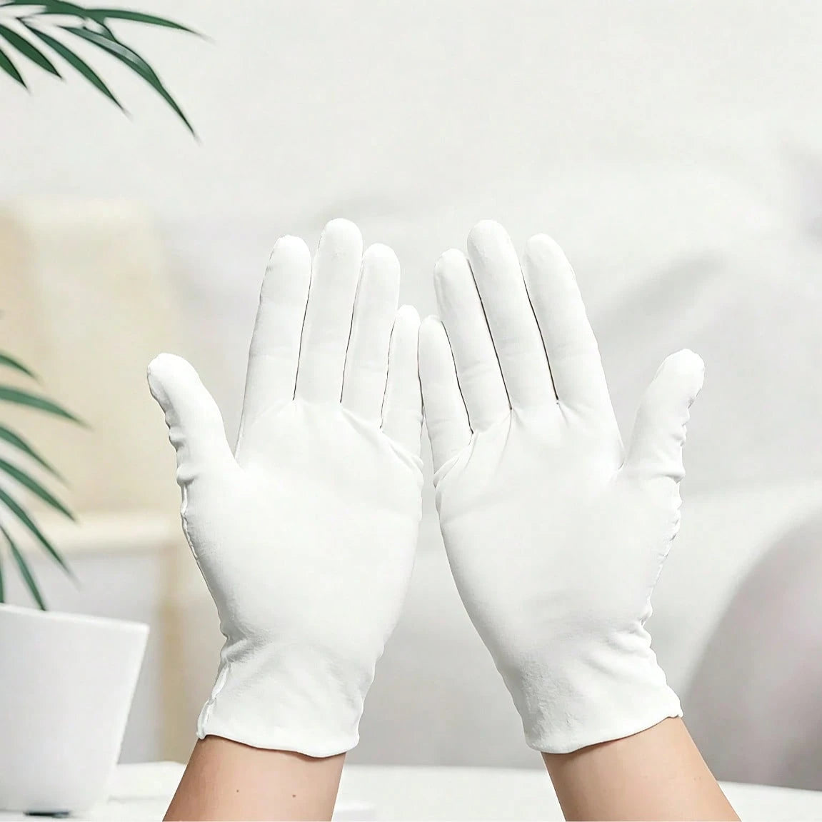 1 Pair White Gloves, Thin Fabric Jewelry Working Gloves, Wholesale Gardening, Labor Protection Gloves