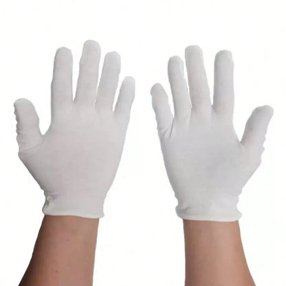 1 Pair White Gloves, Thin Fabric Jewelry Working Gloves, Wholesale Gardening, Labor Protection Gloves