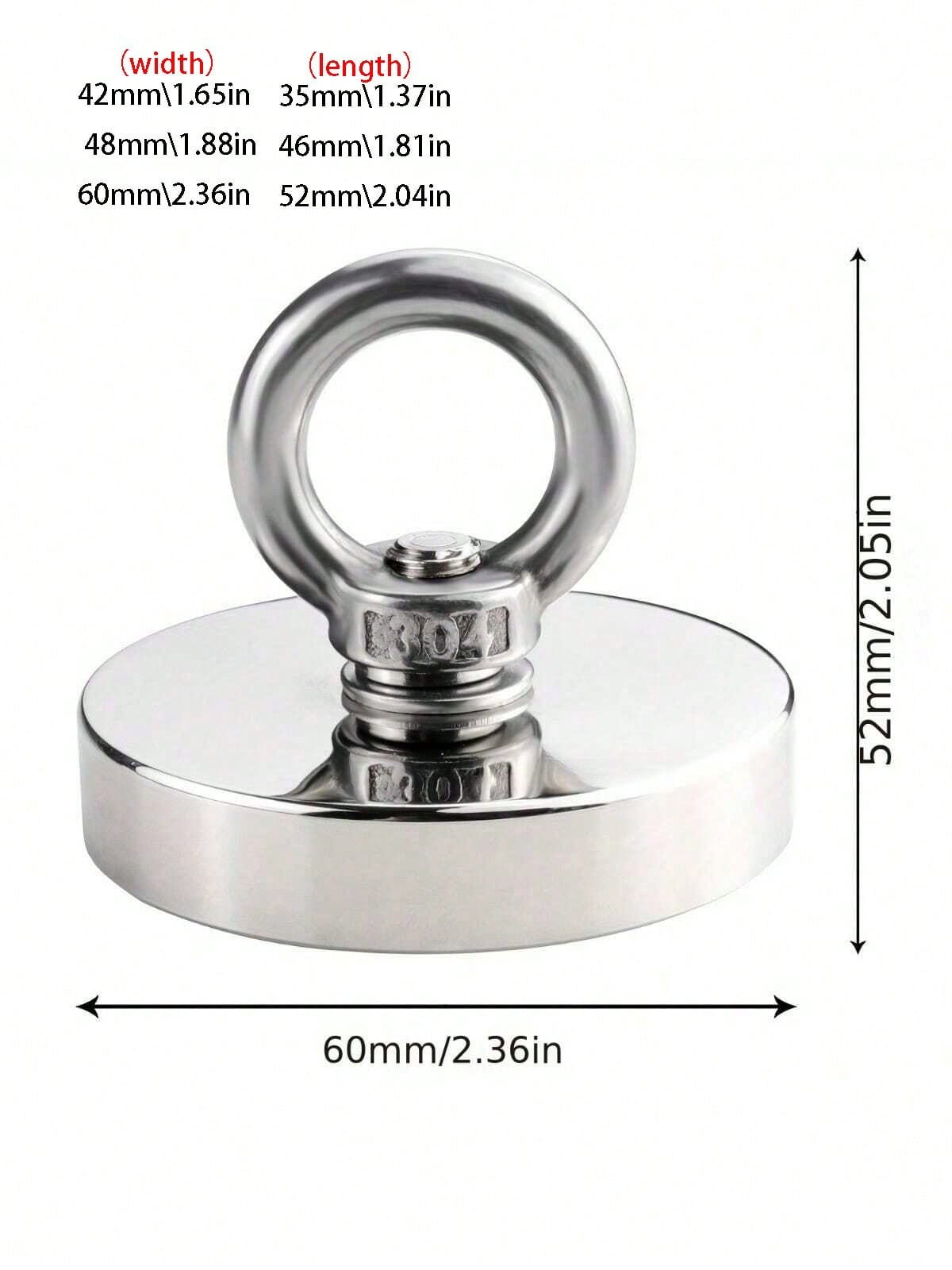 1 Pc Deep-Water Magnetic Iron Belt Lifting Ring Capable Of Withstanding 140kg Pulling Force, Fishing And Salvage Magnet, Single-Sided Circular Neodymium Iron Boron Anti-Collision Pot Magnetic Strong S