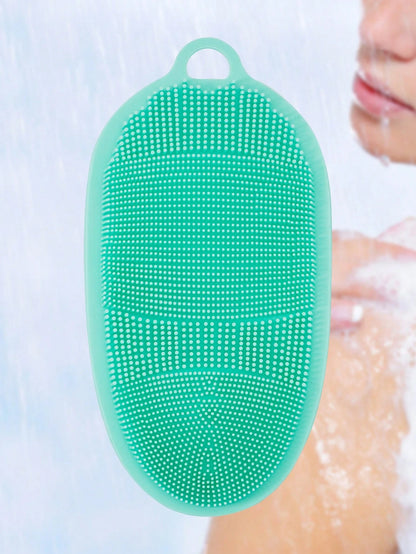 1 Pc Silicone Bath Brush For Peeling Exfoliating Body Cleaning Scrub Rub Dead Skin Gloves For Shower Body Brush Towel SPA Foam Body Massage,Silicone Body Scrubber,That's Easy To Clean, Lathers Well, B