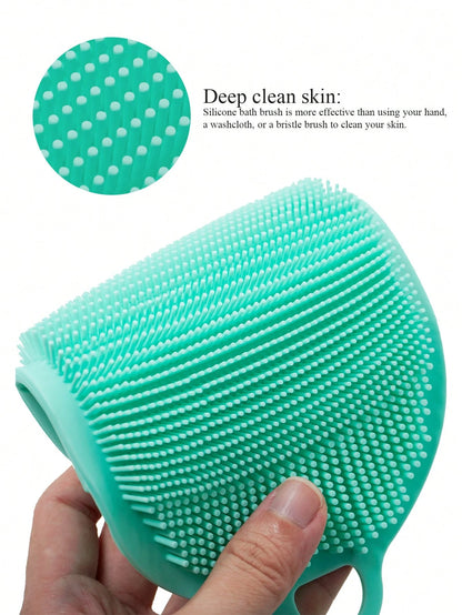 1 Pc Silicone Bath Brush For Peeling Exfoliating Body Cleaning Scrub Rub Dead Skin Gloves For Shower Body Brush Towel SPA Foam Body Massage,Silicone Body Scrubber,That's Easy To Clean, Lathers Well, B