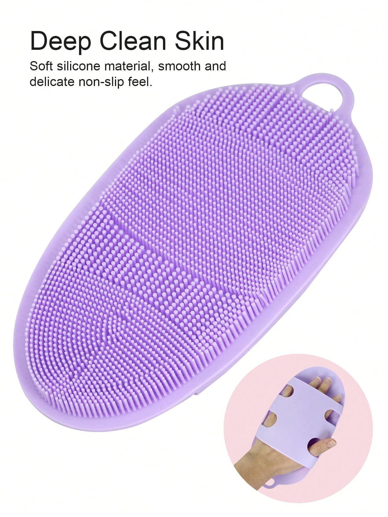 1 Pc Silicone Bath Brush For Peeling Exfoliating Body Cleaning Scrub Rub Dead Skin Gloves For Shower Body Brush Towel SPA Foam Body Massage,Silicone Body Scrubber,That's Easy To Clean, Lathers Well, B