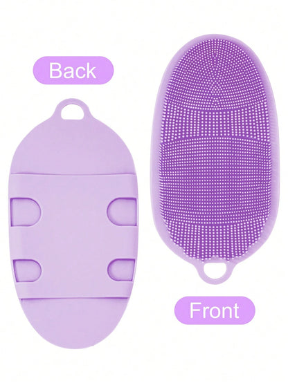 1 Pc Silicone Bath Brush For Peeling Exfoliating Body Cleaning Scrub Rub Dead Skin Gloves For Shower Body Brush Towel SPA Foam Body Massage,Silicone Body Scrubber,That's Easy To Clean, Lathers Well, B