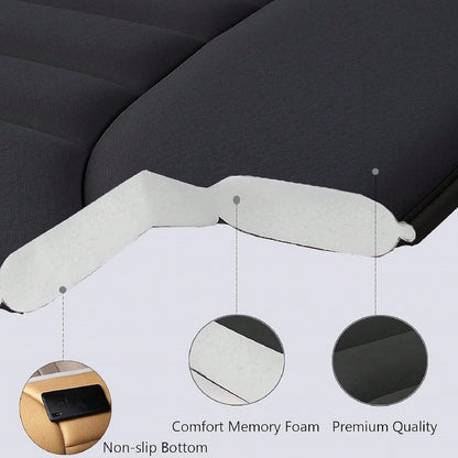 1 Pcs/2 Pcs Car Seat Breathable Cushion Driver Seat Cushion, Memory Foam Automotive Butt Cushion With Non-Slip Silicone Bottom, Comfort Driver Seat Protector For Car, Office Chair And Home Chair (Blac