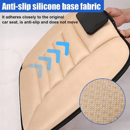 1 Pcs/2 Pcs Car Seat Breathable Cushion Driver Seat Cushion, Memory Foam Automotive Butt Cushion With Non-Slip Silicone Bottom, Comfort Driver Seat Protector For Car, Office Chair And Home Chair (Blac