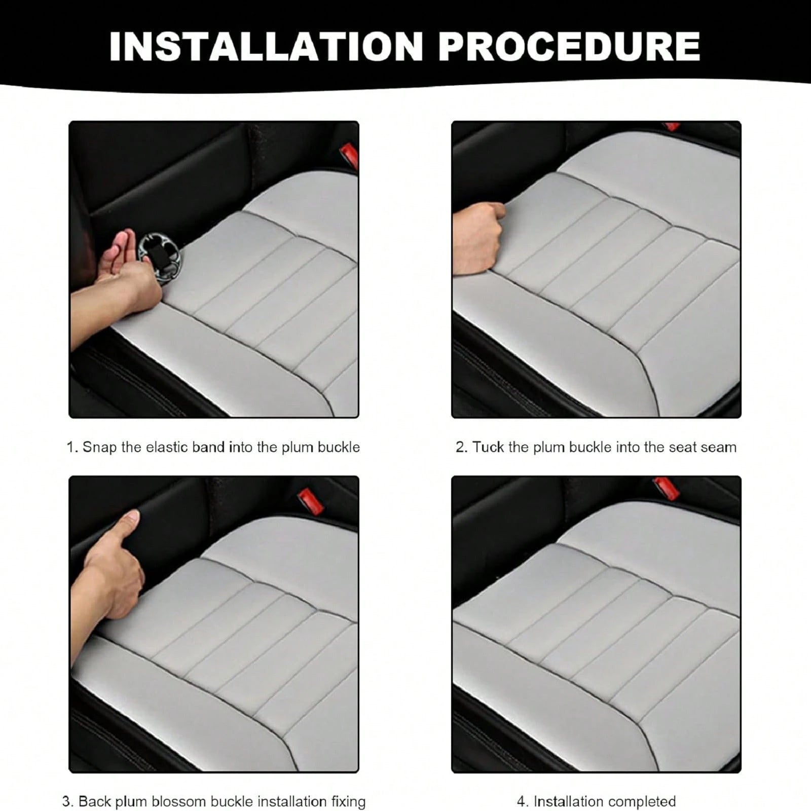 1 Pcs/2 Pcs Car Seat Breathable Cushion Driver Seat Cushion, Memory Foam Automotive Butt Cushion With Non-Slip Silicone Bottom, Comfort Driver Seat Protector For Car, Office Chair And Home Chair (Blac
