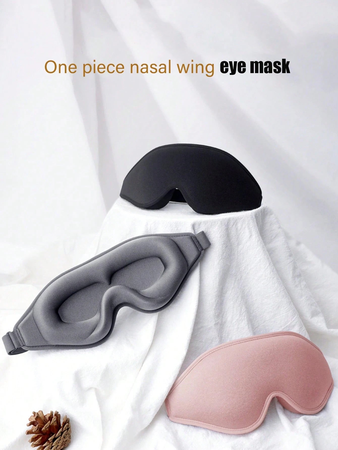 1 Piece 3D Silk Sleep Facial Mask, 100% Eye Mask, Eye Mask To Protect Eyelashes And Makeup, Adjustable Size Eye Mask, Ultra Light Silky Soft Eye Mask, Sleep Aid Eye Mask, Suitable For Sleep, Night Tra