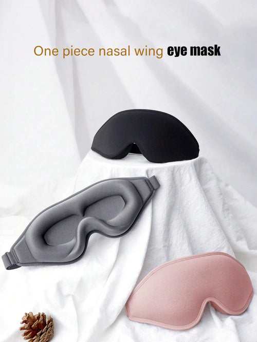 1 Piece 3D Silk Sleep Facial Mask, 100% Eye Mask, Eye Mask To Protect Eyelashes And Makeup, Adjustable Size Eye Mask, Ultra Light Silky Soft Eye Mask, Sleep Aid Eye Mask, Suitable For Sleep, Night Tra