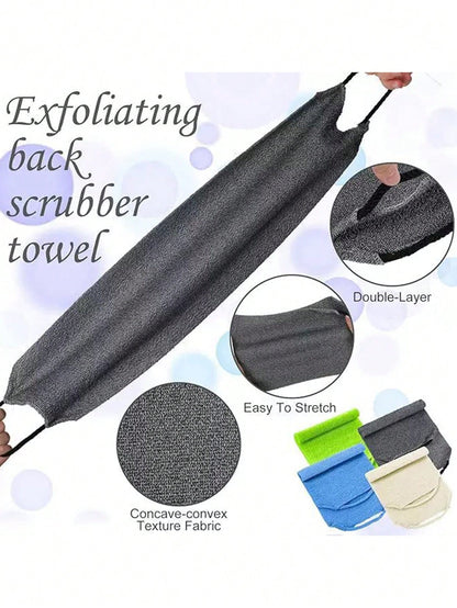 1 Piece African Exfoliating Net Sponge, African Bathing Back Scrubbers, Shower Net Body Scrubber With Pull Strap