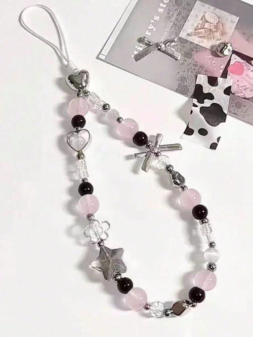 1 Piece Cute Phone Charms Beaded Phone Strap Aesthetic Y2K Cell Phone Keychain Cute Butterfly Heart Cool Phone Charm For Phone Bag Keychain Camera Pendants Decor Gifts For Mother, Family, Friends, Bir