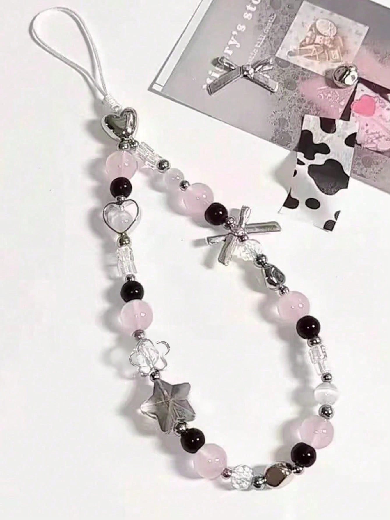 1 Piece Cute Phone Charms Beaded Phone Strap Aesthetic Y2K Cell Phone Keychain Cute Butterfly Heart Cool Phone Charm For Phone Bag Keychain Camera Pendants Decor Gifts For Mother, Family, Friends, Bir