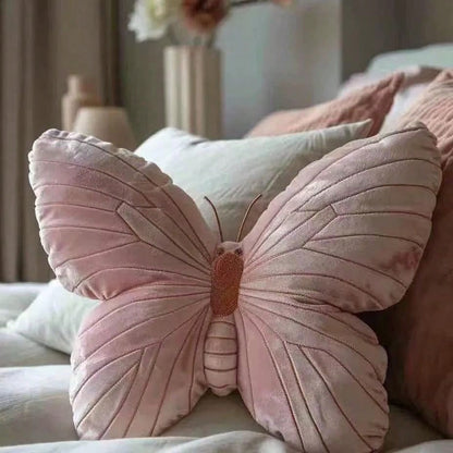 1 Piece, Pink Butterfly Pillow, Cute Girly Style Home Decoration Cushion, Soft Bedroom Living Room Sofa Decoration