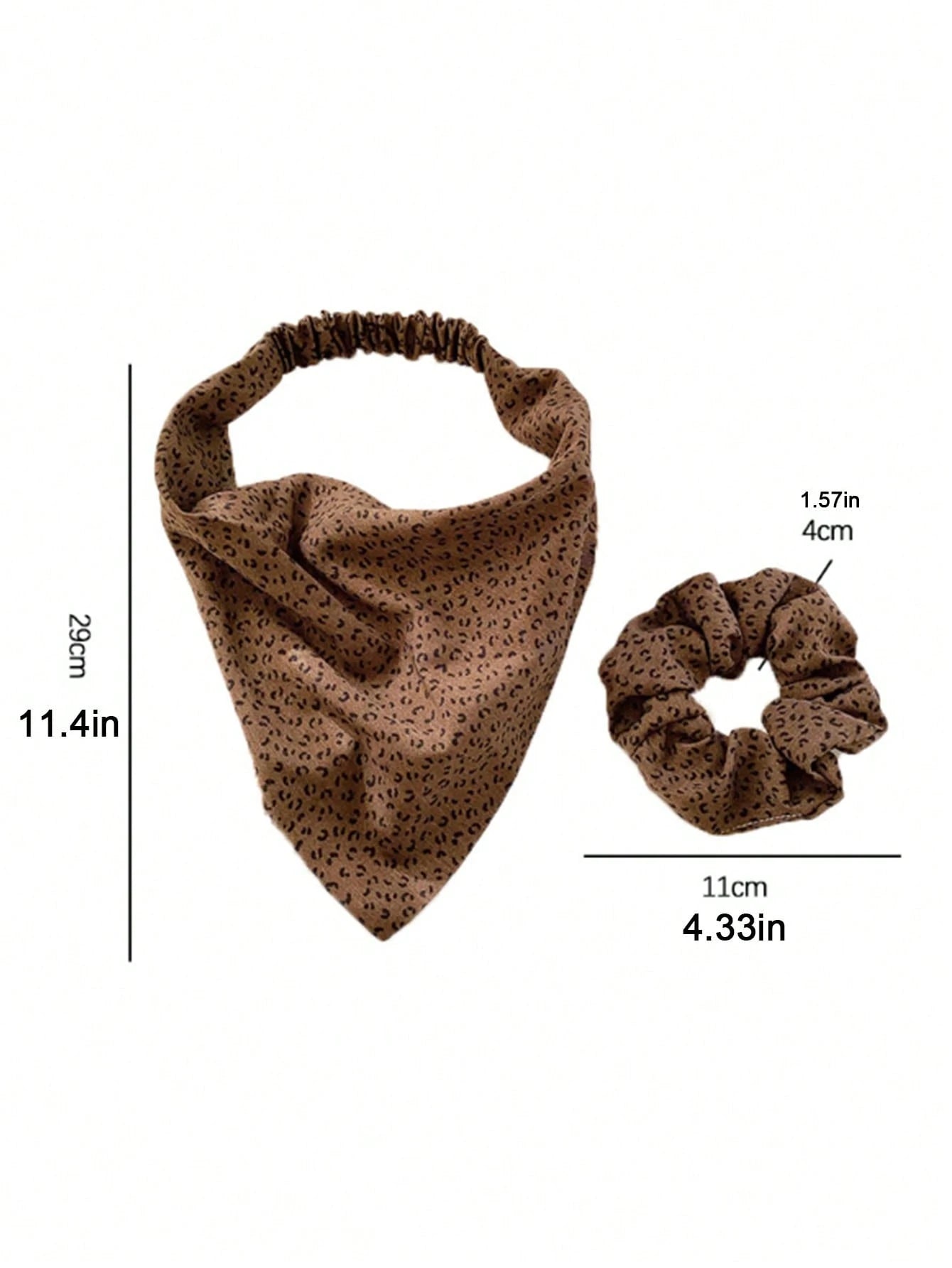 1-Piece Set Of Leopard Print Triangular Scarf Headband, Vintage Bandana Leggings With Elastic Ponytail Fixator, Bohemian Headscarf For Women And Girls, Soft And Lightweight Ponytail Hair Accessories