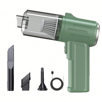 1 Portable Car Vacuum Cleaner With Strong Suction And Super Power, Waterproof, Can Clean Cat Hair And Pet Hair In Dry And Wet Environments, Multifunctional Portable Mini Handheld Model, Suitable For C