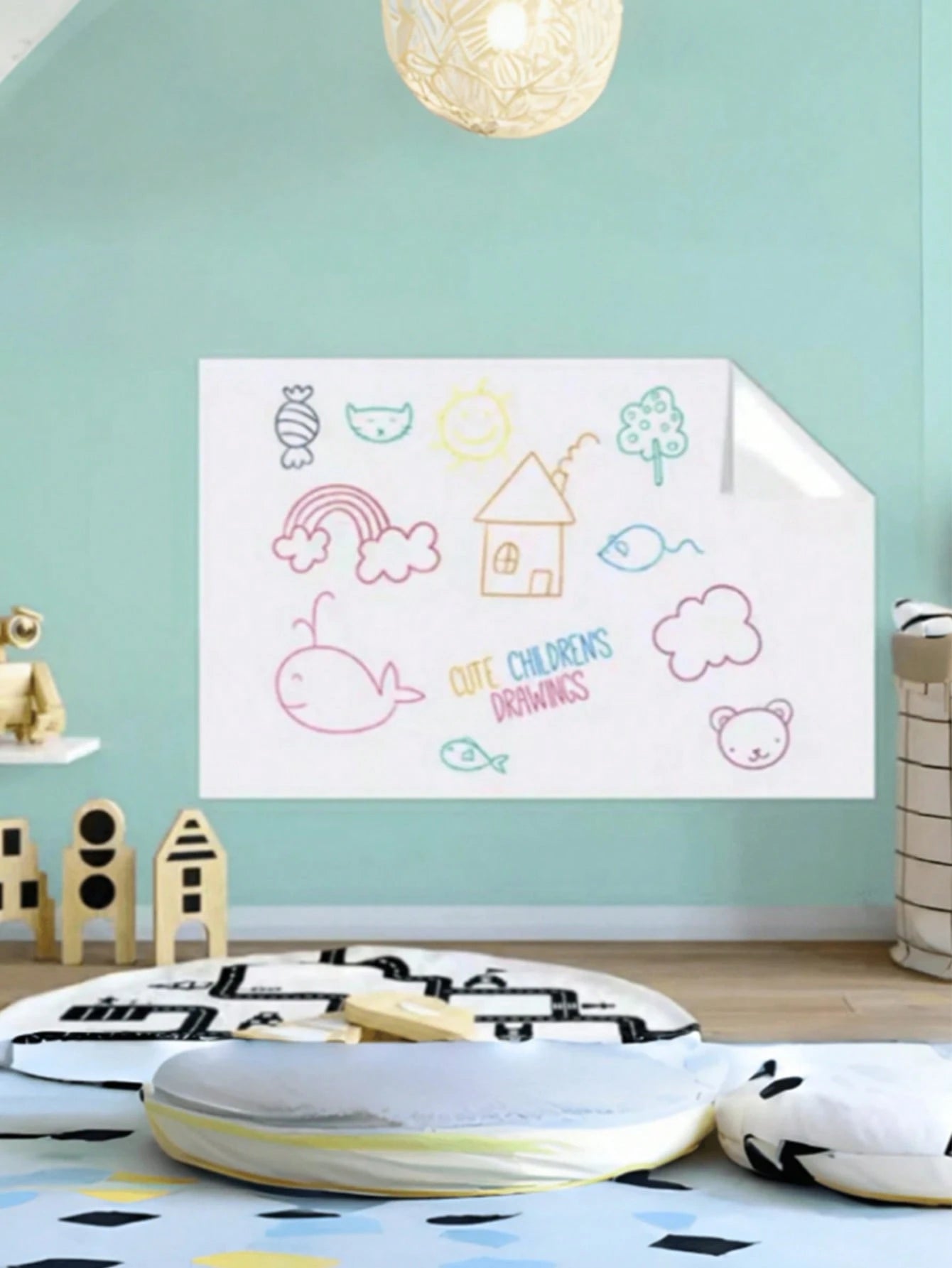 1 Roll Self-Adhesive Whiteboard Wall Sticker Set, Suitable For Office And Home Room Decor Canvas Message Board. Women's Office Desk Supplies, Teacher Classroom Essentials, Back To School College Must