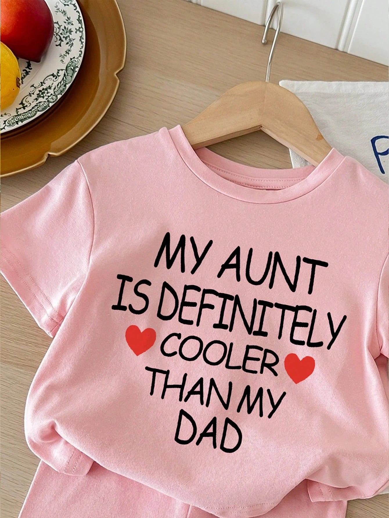 1 Set Baby Girl Casual Minimalist Letter Print Short Sleeve Tee & Shorts, Suitable For Summer, 95% Cotton