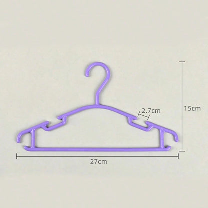10/20pcs Solid Color Plastic Children's Hangers, Shoulder Notch Non-Slip Design, Suitable For Baby Clothes And Kids Wardrobe Organization