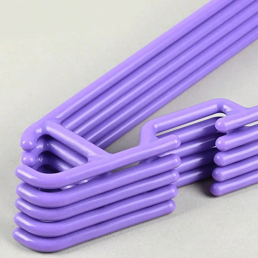 10/20pcs Solid Color Plastic Children's Hangers, Shoulder Notch Non-Slip Design, Suitable For Baby Clothes And Kids Wardrobe Organization