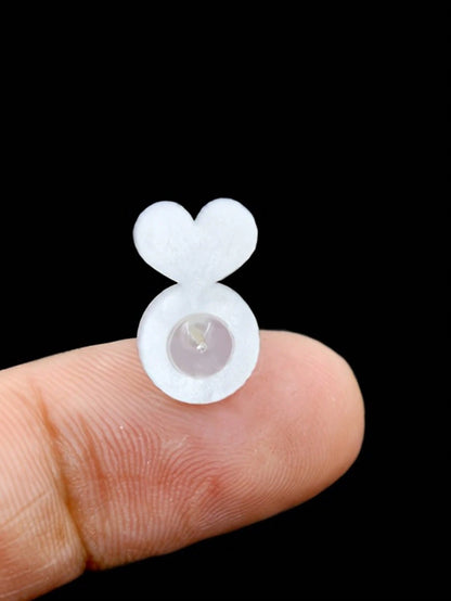 10/30/50pcs Heart-Shaped Silicone Earring Backs, Suitable For Heavy Earrings, Invisible Lift Support Pads, Prevent Earlobe Sagging, Secure Ear Studs And Dangle Earrings Lifter