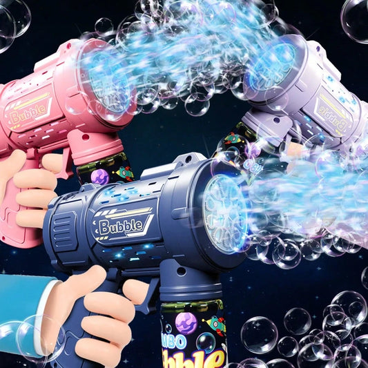 10 Hole Electric Bubble Machine Gun Kids Toys, Bubble Gun With Bubble Liquid, Colorful Lights And Thousands Of Bubbles, Summer Outdoor Beach Toys, Boys And Girls Birthday Gifts, Holiday Gifts