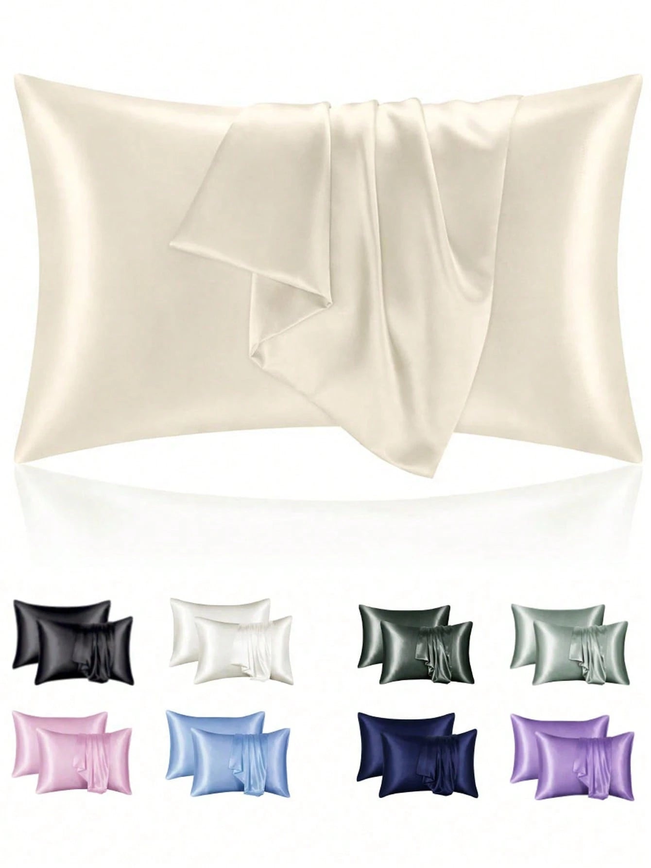 10-Piece Sleep Hair Styling Tool Set, Curling Iron, 1 Silk Pillowcase, Queen Set For Hair And Skin, Silk Heatless Curling Set, Overnight Curling Iron, 1 Soft Sleeping Eye Mask