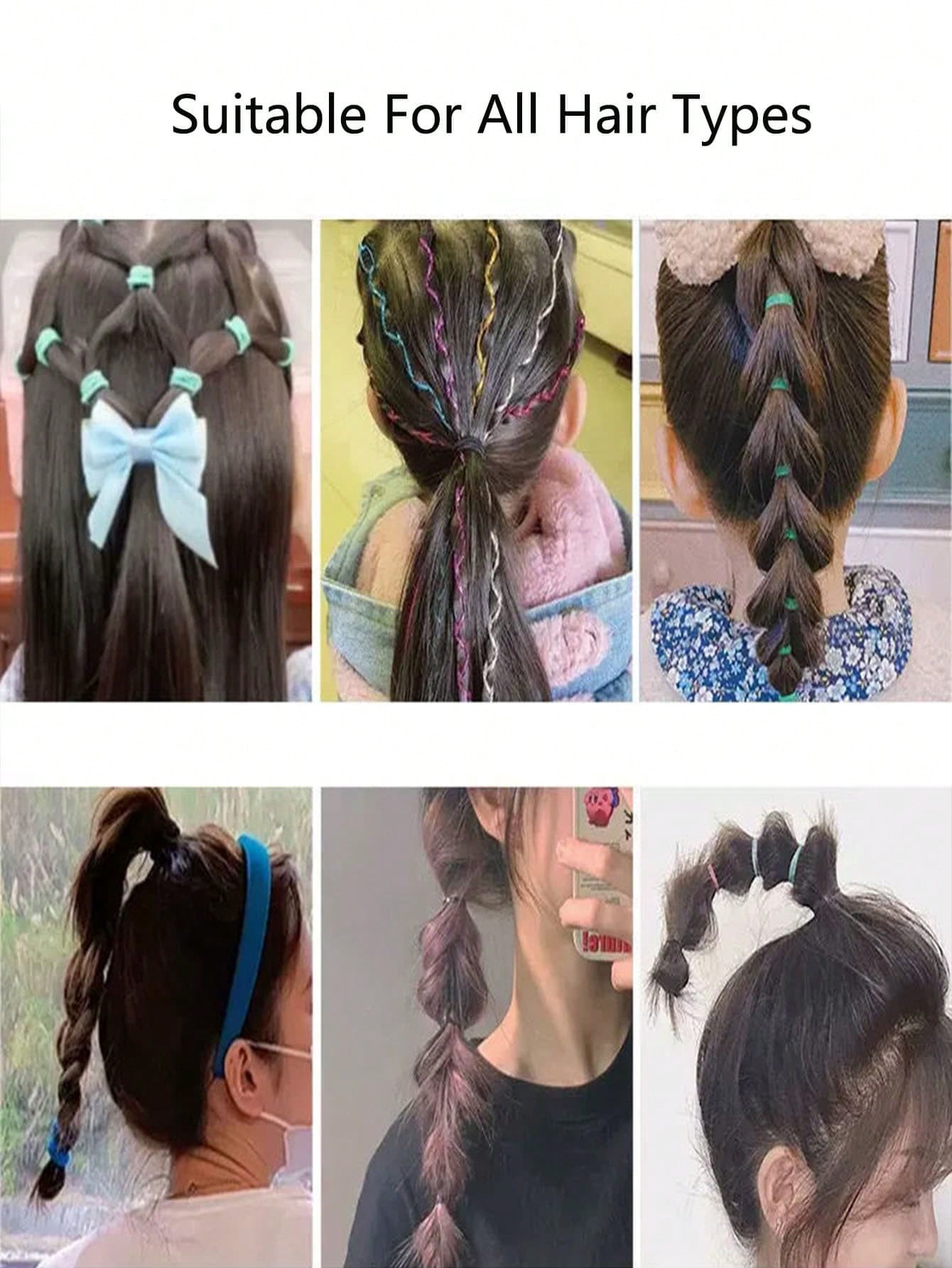 1000 Pcs Disposable No-Damage Hair Ties, Soft Elastic Hair Bands For Ponytails & Daily Use