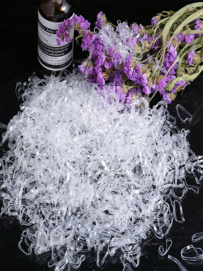 1000 Pcs Disposable No-Damage Hair Ties, Soft Elastic Hair Bands For Ponytails & Daily Use