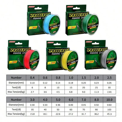 100m Braided Fishing Line, Multi-Strand Carp Fishing Line, Japanese Braided Line, Fishing Accessories, PE Line
