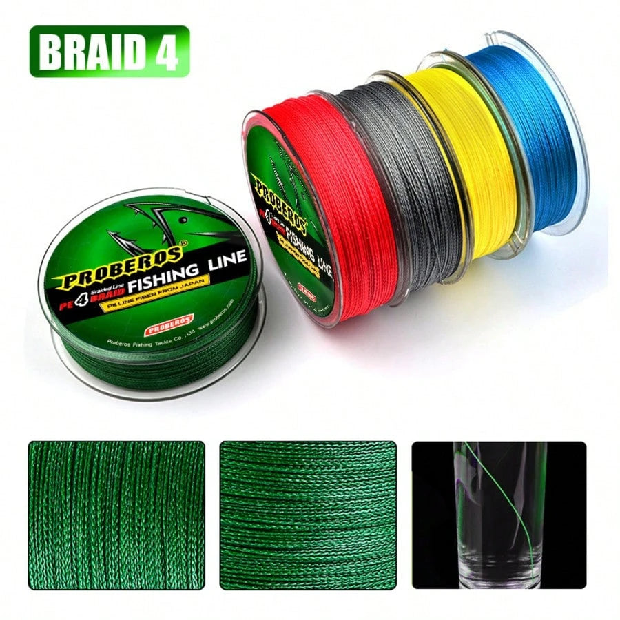 100m Braided Fishing Line, Multi-Strand Carp Fishing Line, Japanese Braided Line, Fishing Accessories, PE Line