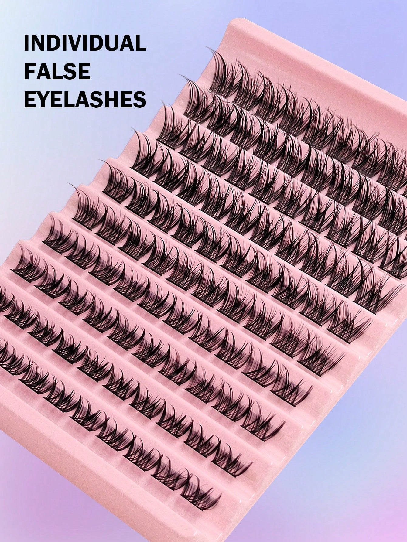 100pcs Asiteo Cluster False Eyelashes, Densely Packed, Natural D-Curl, 8-16mm, DIY Fake Lashes, Eyelash Clusters, Individual Lashes