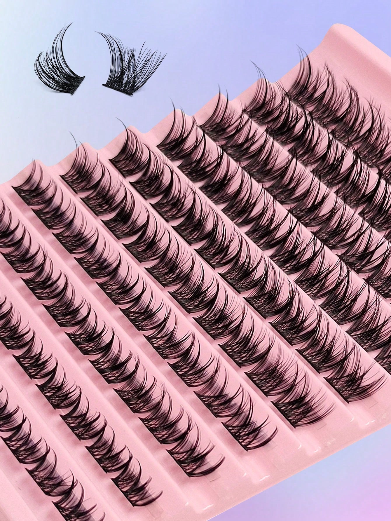 100pcs Asiteo Cluster False Eyelashes, Densely Packed, Natural D-Curl, 8-16mm, DIY Fake Lashes, Eyelash Clusters, Individual Lashes