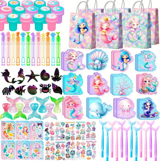 108Pcs Mermaid Party Decorations,Mermaid Party Supplies Set,For Sea Birthday Decor Supplies