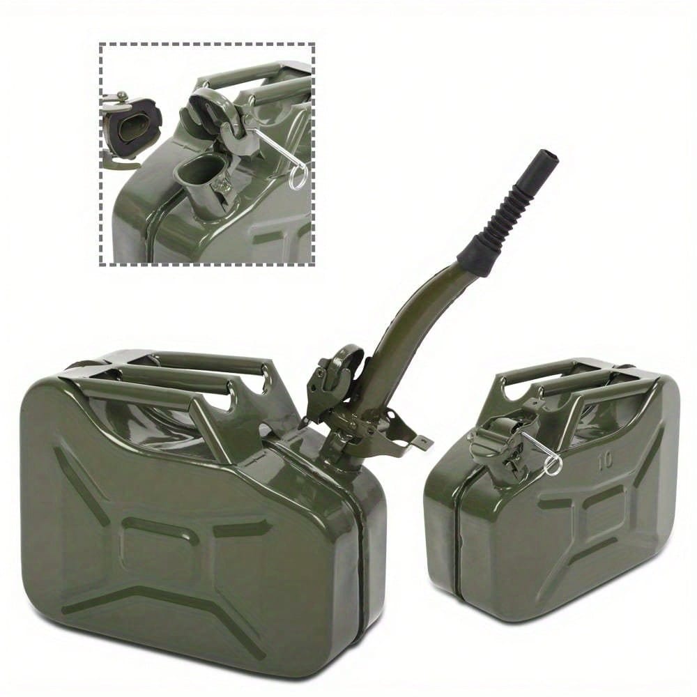 10L Iron Oil Drum (0.8mm Thickness), American Style, Green