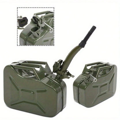 10L Iron Oil Drum (0.8mm Thickness), American Style, Green