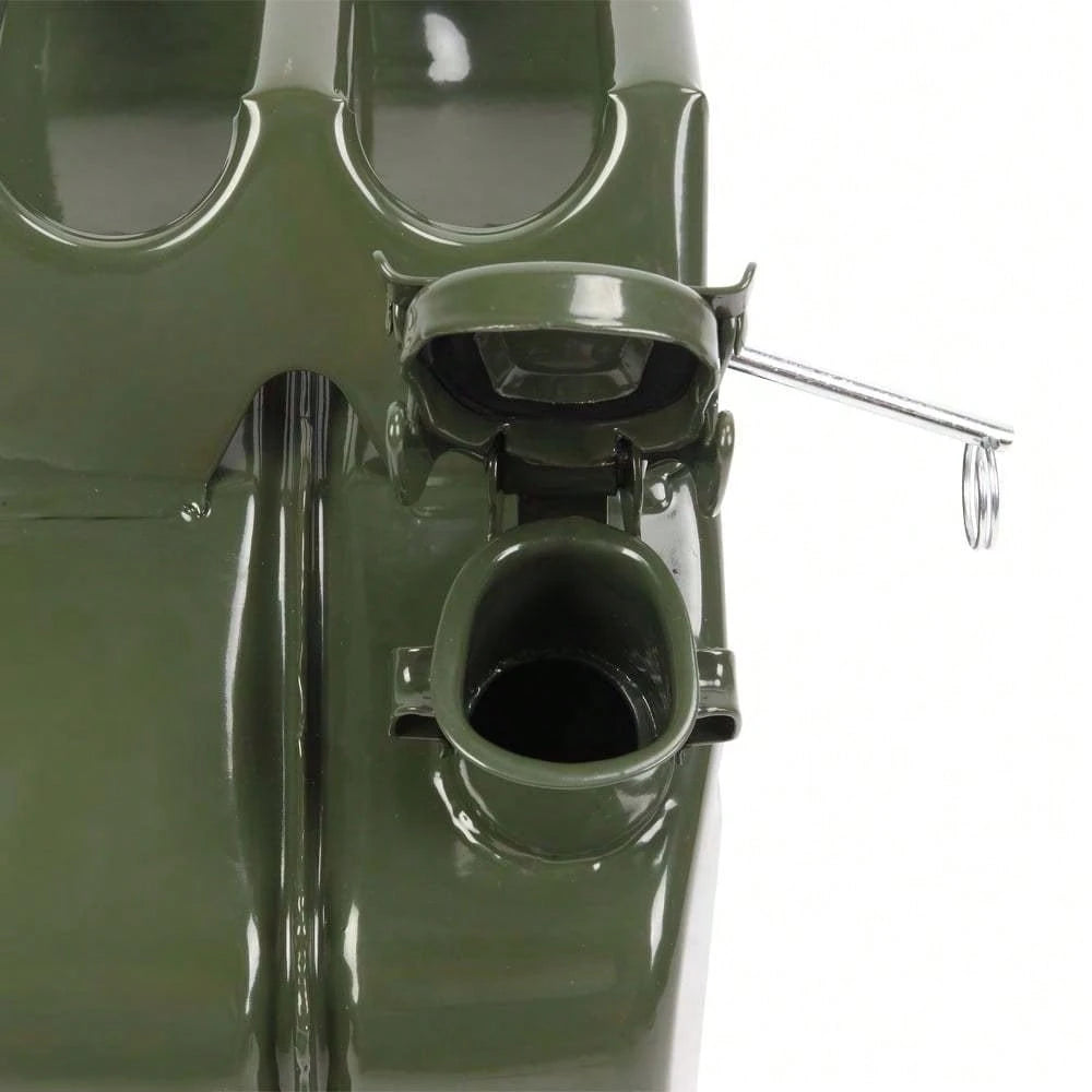 10L Iron Oil Drum (0.8mm Thickness), American Style, Green