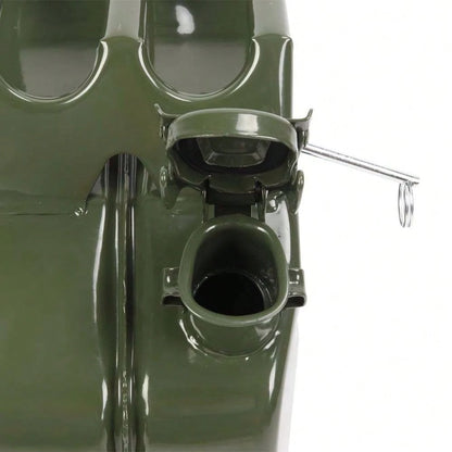 10L Iron Oil Drum (0.8mm Thickness), American Style, Green