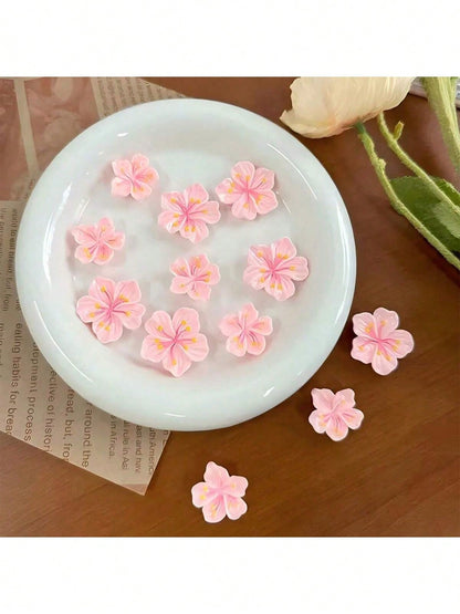 10pcs/20pcs/30pcs Pink Floral Push Pins- Decorative Flower Head Pins, Suitable For Cork Board, Photos, Wall Maps And School Supplies
