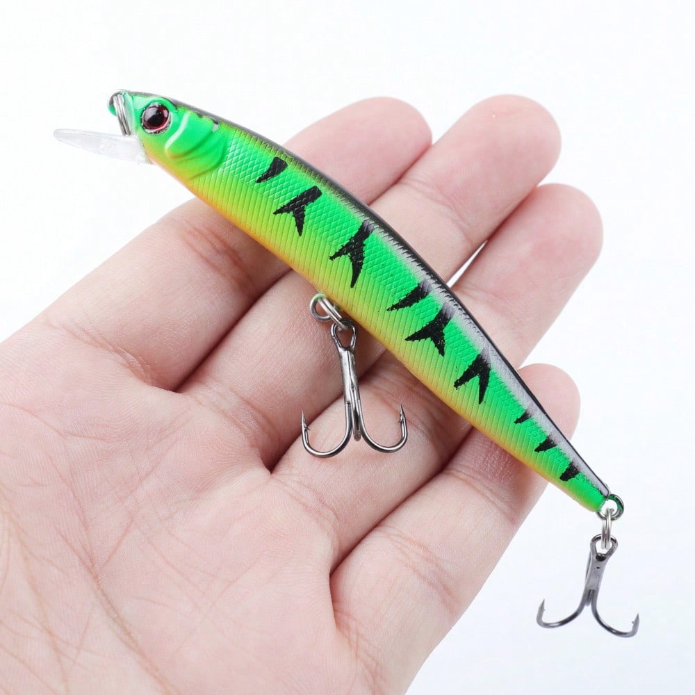 10pcs Minnow Fishing Lures Set Artificial Bait Crankbait For Bass Outdoors Fishing Tackle, 10cm/3. 94in 8g/0. 28oz