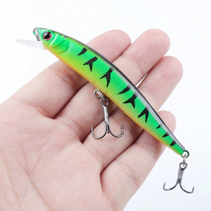 10pcs Minnow Fishing Lures Set Artificial Bait Crankbait For Bass Outdoors Fishing Tackle, 10cm/3. 94in 8g/0. 28oz