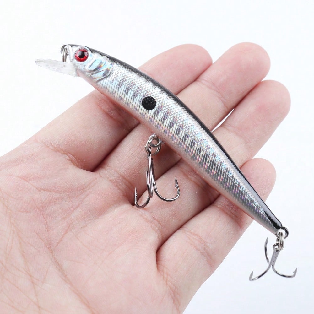 10pcs Minnow Fishing Lures Set Artificial Bait Crankbait For Bass Outdoors Fishing Tackle, 10cm/3. 94in 8g/0. 28oz