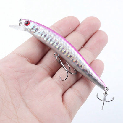 10pcs Minnow Fishing Lures Set Artificial Bait Crankbait For Bass Outdoors Fishing Tackle, 10cm/3. 94in 8g/0. 28oz