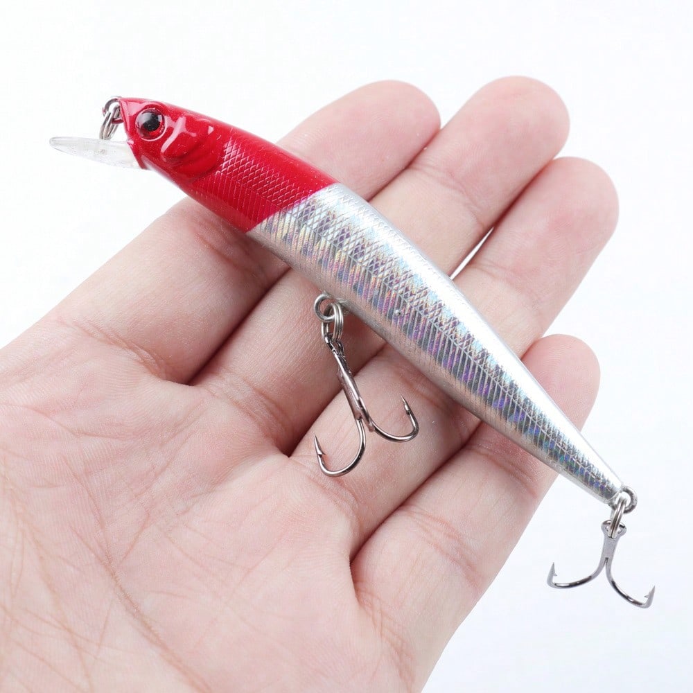 10pcs Minnow Fishing Lures Set Artificial Bait Crankbait For Bass Outdoors Fishing Tackle, 10cm/3. 94in 8g/0. 28oz